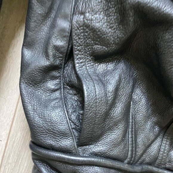 Wilson's Adventure Bound Thinsulate Leather Jacket Men's L Black moto Biker - Picture 10 of 14